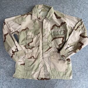 Desert Camo Jacket Mens Large Regular 3 Color Military BDU Field Coat USA Army